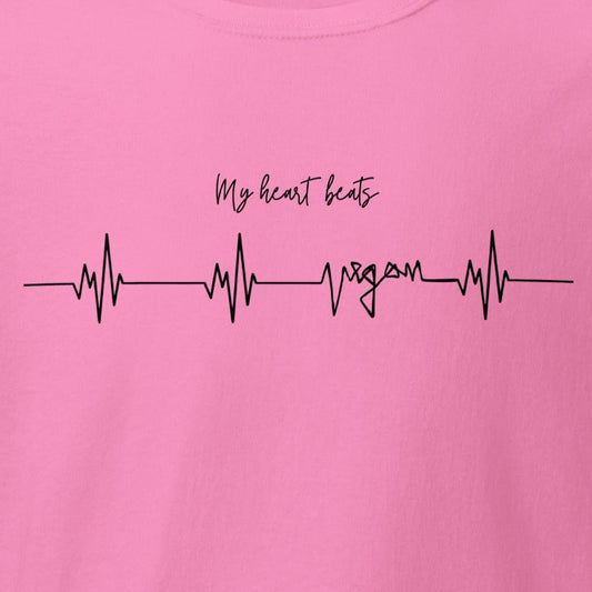 My heart beats vegan, heartbeat, heart rate, vegan t-shirt, unisex