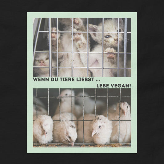 Cats vs. Chickens, Vegan Animal Love Statement, Vegan T-Shirt, Unisex