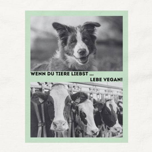 Dog vs. Cow, Vegan Animal Love Statement, Vegan T-Shirt, Unisex