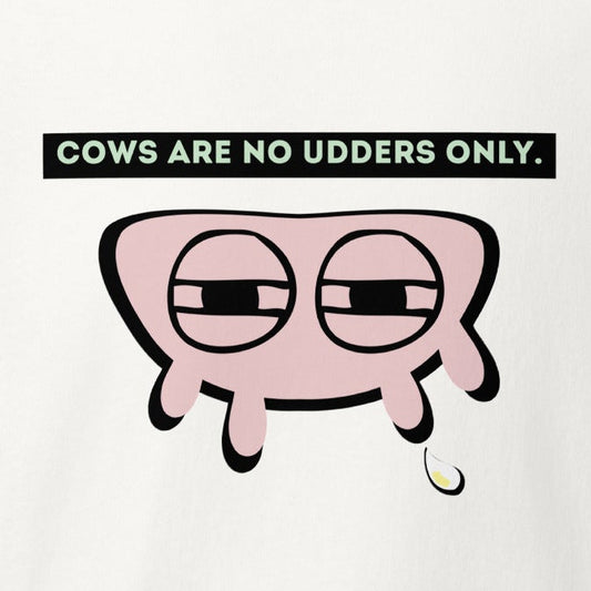 Udder Emoji: Cows are not just udders, vegan milk statement, vegan T-shirt, unisex