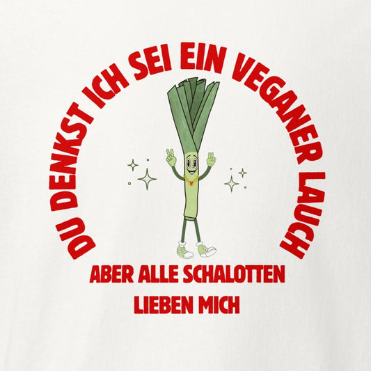 Vegan Leek, vegan t-shirt, fun shirt, unisex