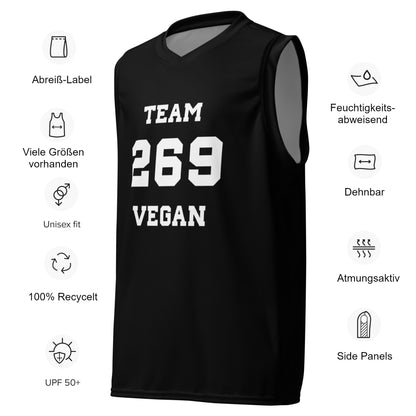 TEAM 269 VEGAN, vegan recycled basketball jersey, jersey, unisex