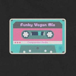 Tape A, Funky Vegan Mix, Compassion Media, Kassette, veganes Tanktop