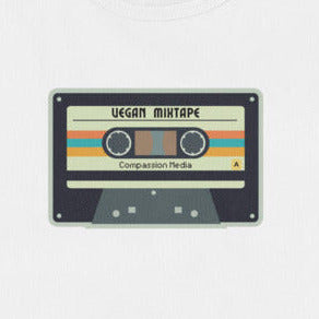 Tape B, Vegan Mixtape, Compassion Media, Cassette, Fun Shirt, vegan T-shirt, Unisex