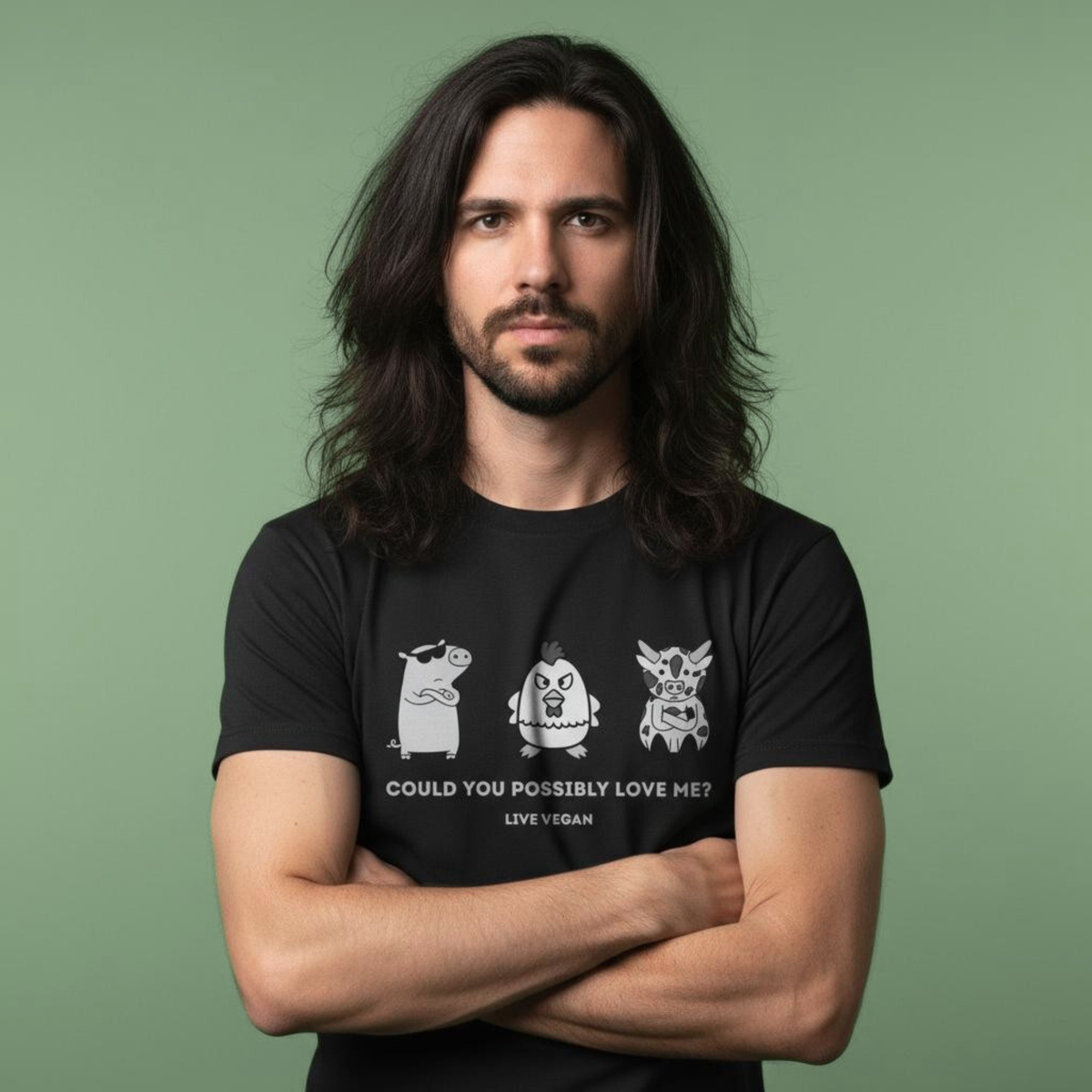Pig, Chicken & Cow, Anti-Speciesism Statement, Vegan T-Shirt, Unisex