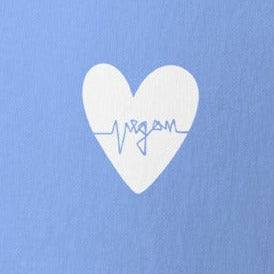 Veganes Herz in Weiß, veganes T-Shirt, Unisex