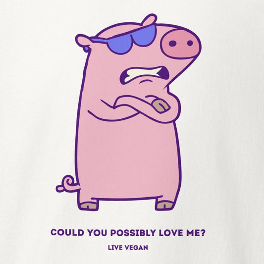 Pissed Pig, frustrated pink pig, statement shirt, vegan tank top