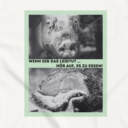 Pig vs. Roast, Vegan Animal Love Statement, Vegan T-Shirt, Unisex