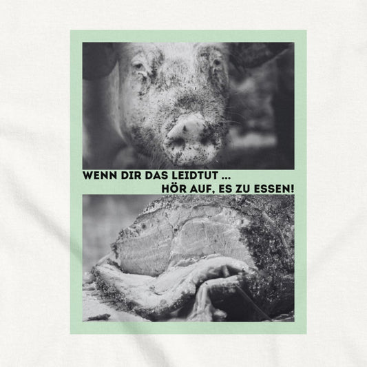 Pig vs. Roast, Vegan Animal Love Statement, Vegan T-Shirt, Unisex