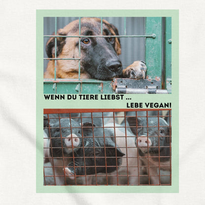 Hund vs. Schwein, veganes Tierliebe Statement, veganes T-Shirt, Unisex