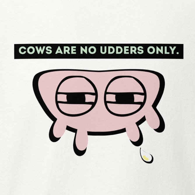 Euter Emoji: Cows are no udders only, veganes Milch Statement, veganes T-Shirt, Unisex