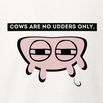 Euter Emoji: Cows are no udders only, veganes Milch Statement, veganes T-Shirt, Unisex