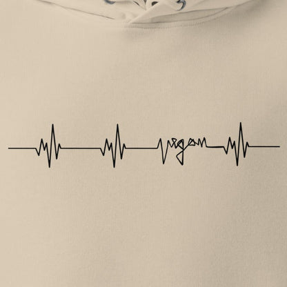 Vegan Heatbeat, Heartbeat with "vegan", vegan organic hoodie Stanley/Stella, Unisex